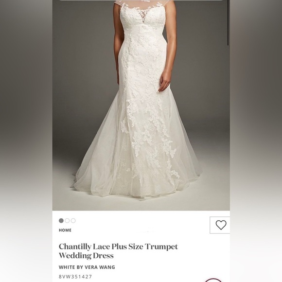 white by vera wang lace trumpet wedding dress Vera Wang wedding dresses at David's Bridal